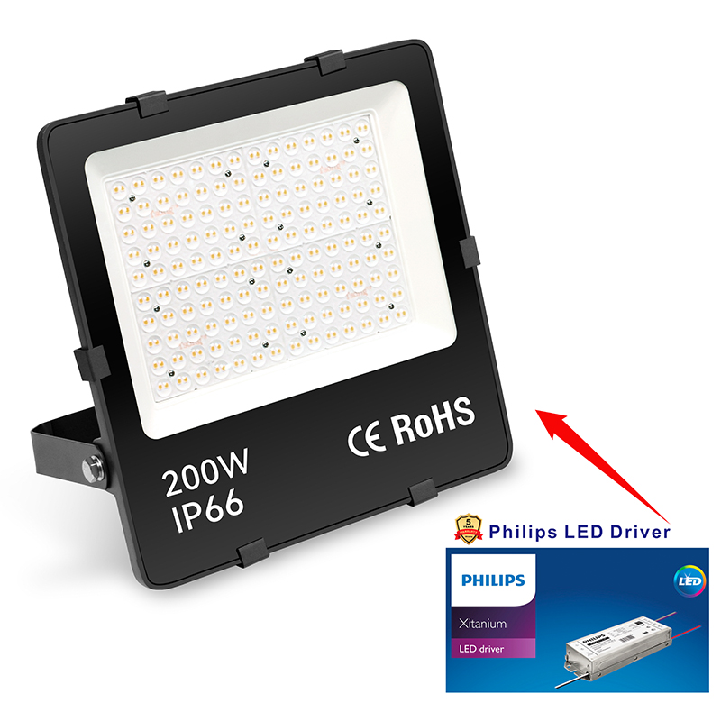 200W Philips Driver 150lm/W LED fLood Light