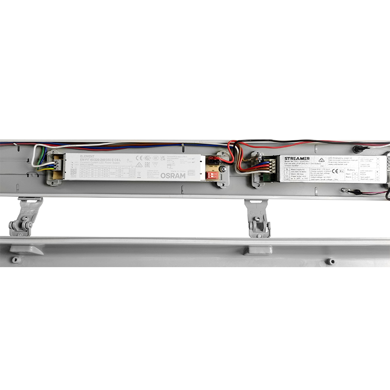 How does the dustproof structure of an LED tri-proof light prevent dust from entering the lamp body?